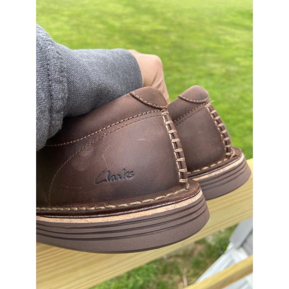 Clarks Forge Vibe Mens Dark Brown Leather Derby Shoes 26154856 11.5 M
